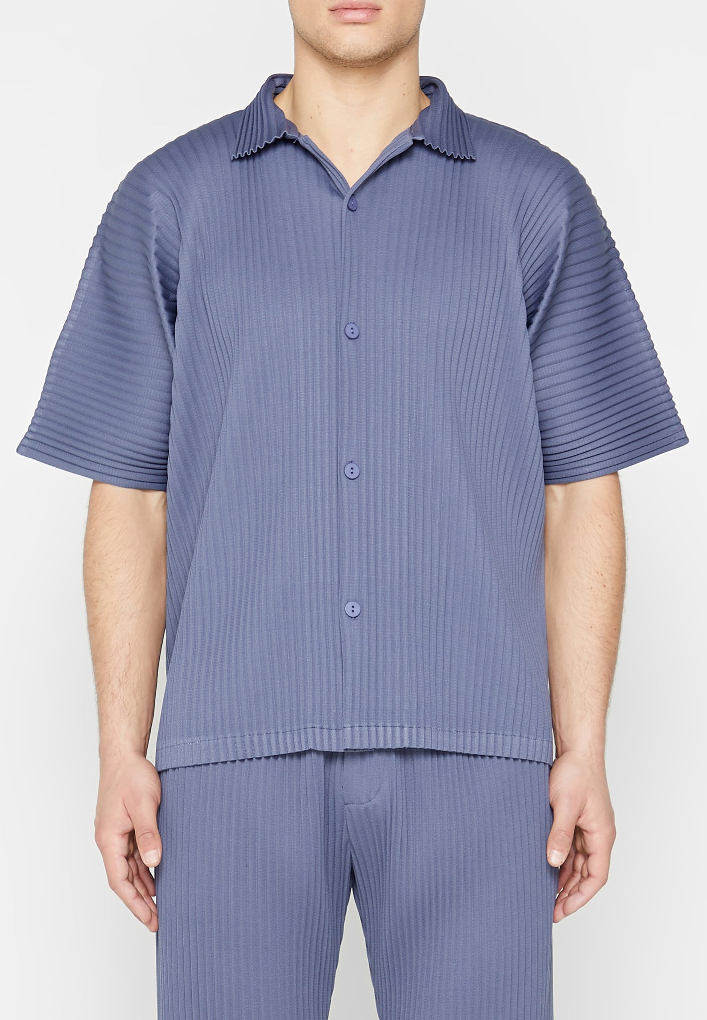 pleated-shirt-steel-blue