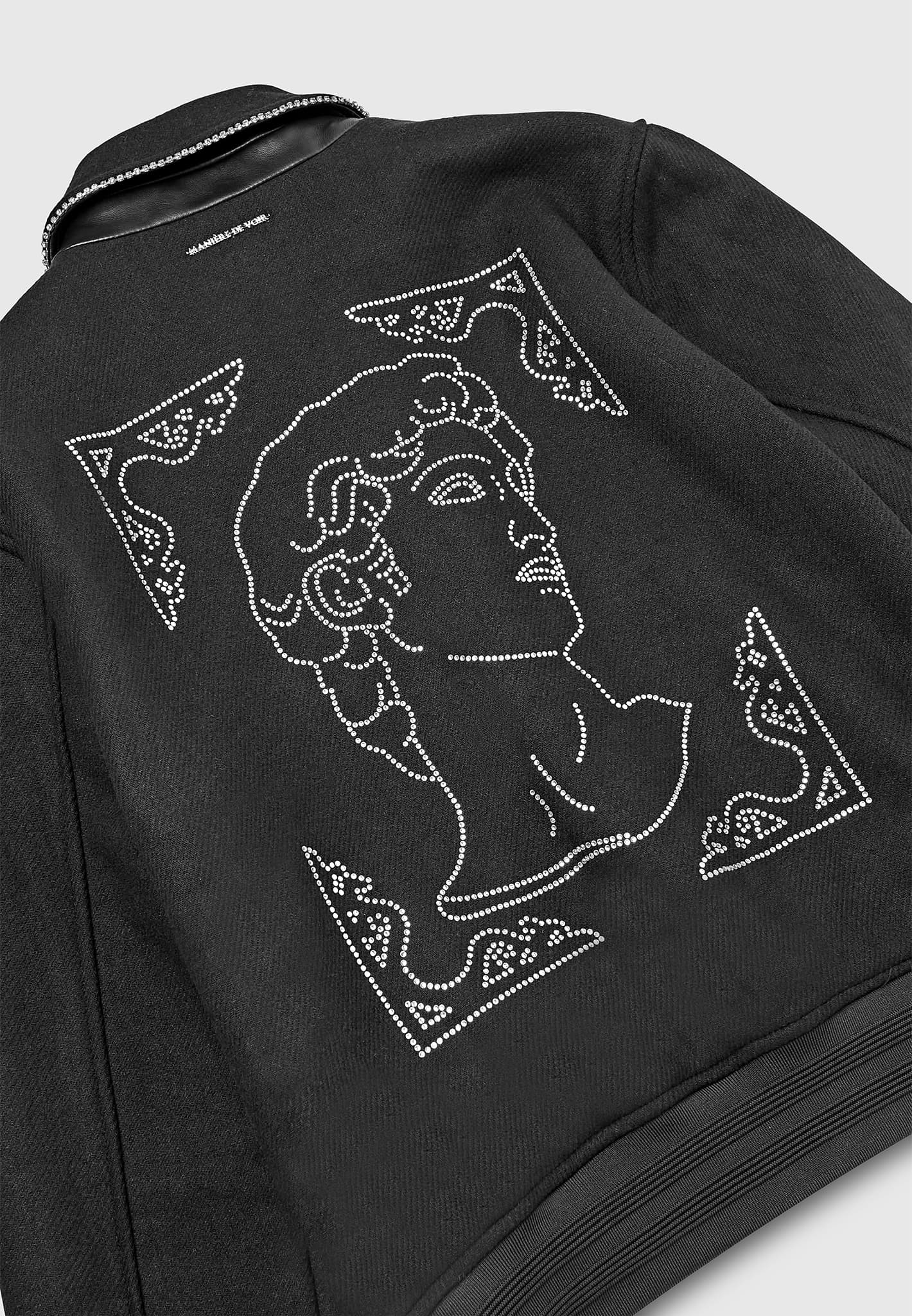 Black deals rhinestone jacket