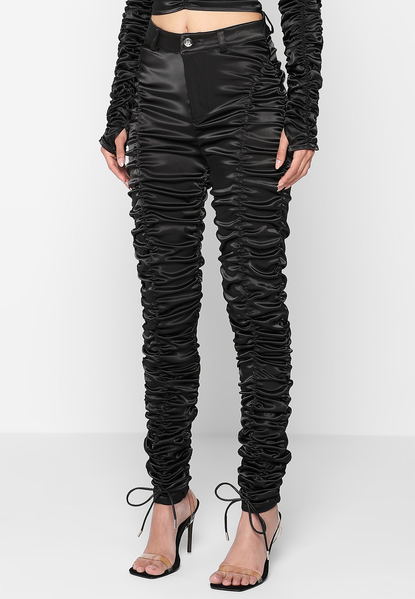 Black deals ruched pants