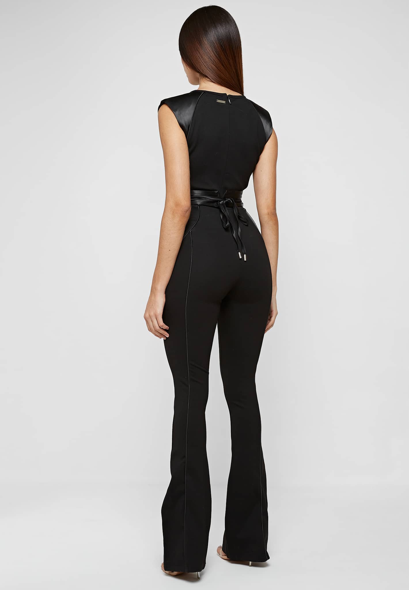 satin-contour-flared-jumpsuit-black