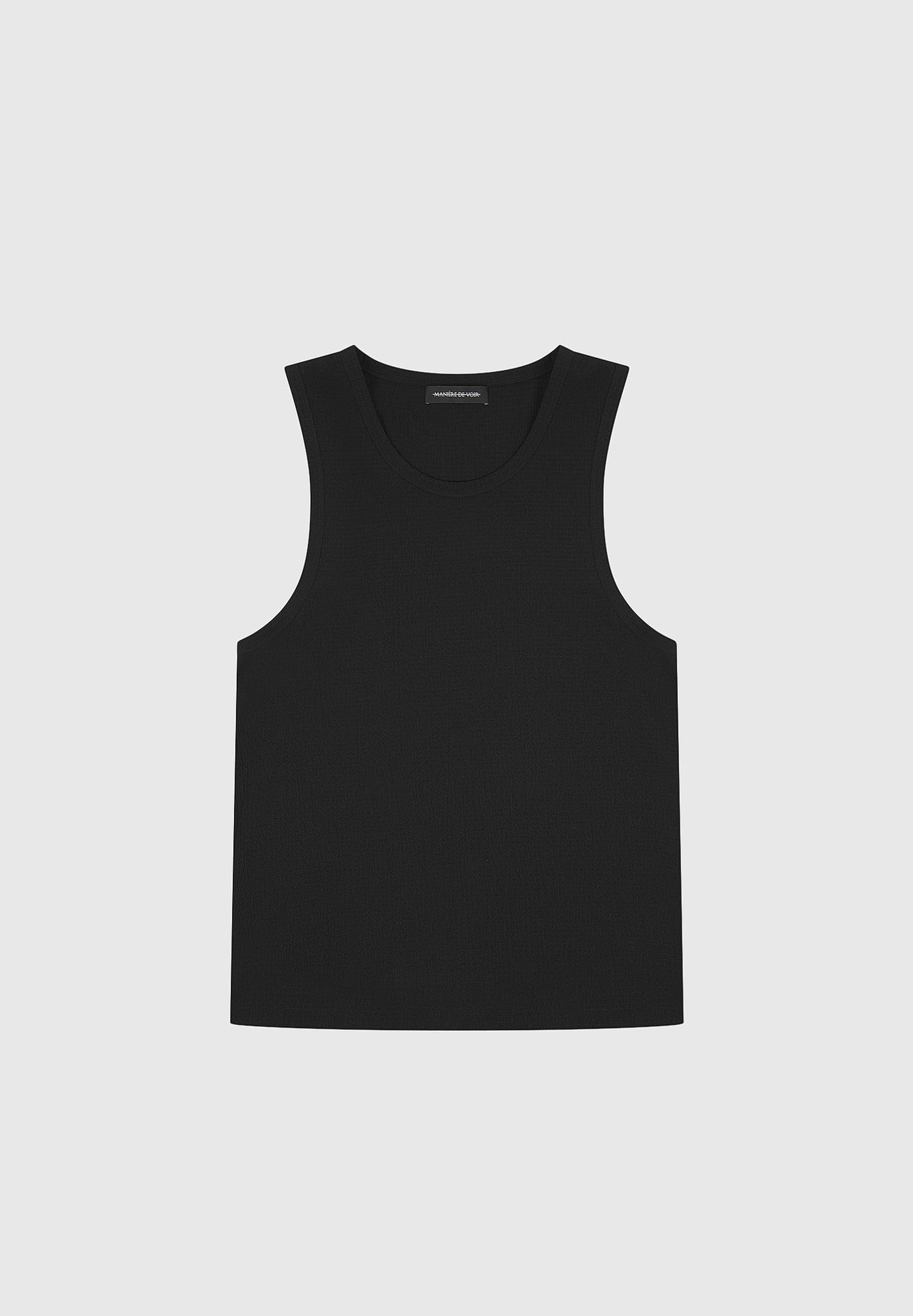 Seersucker-Vest-Black