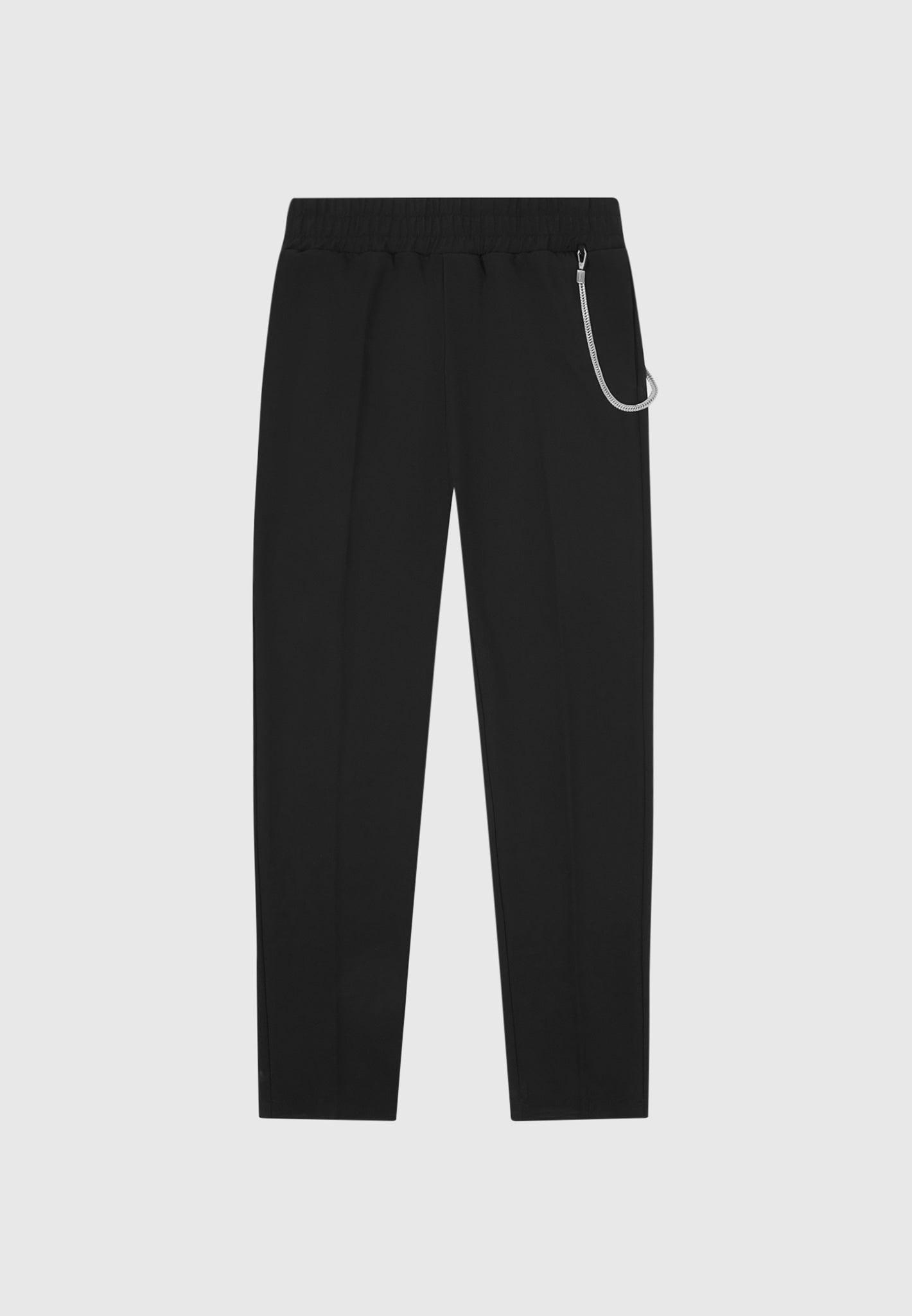Tailored Trousers with Chain Detail - Black