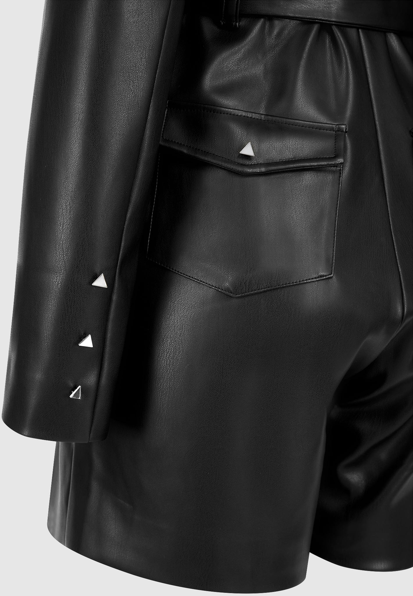 vegan-leather-blazer-playsuit-black