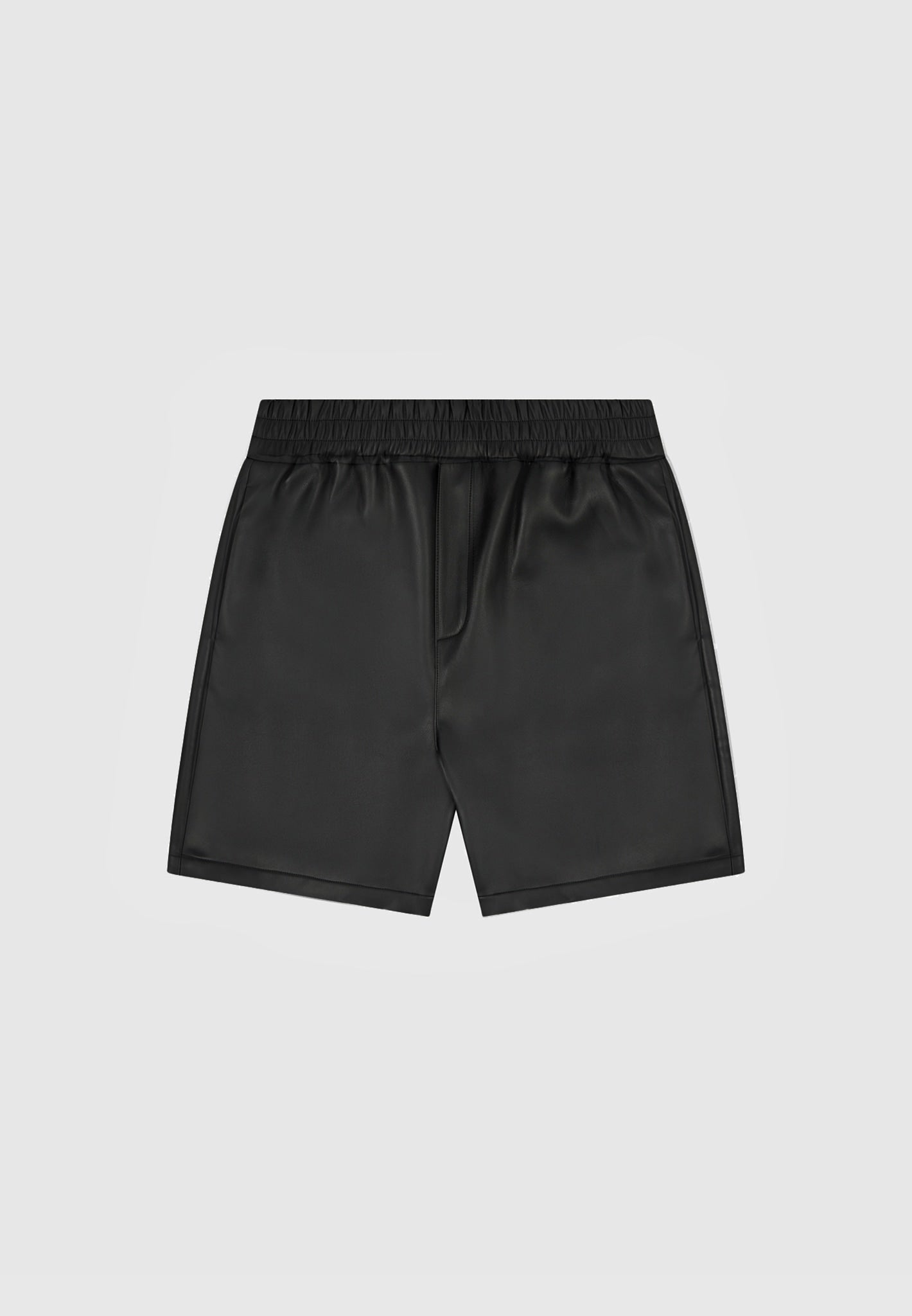 Vegan-Leather-Shorts-Black