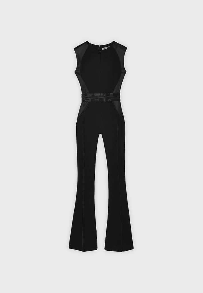 satin-contour-flared-jumpsuit-black