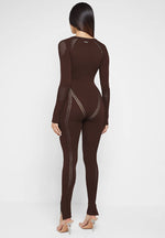 knitted-contour-jumpsuit-brown