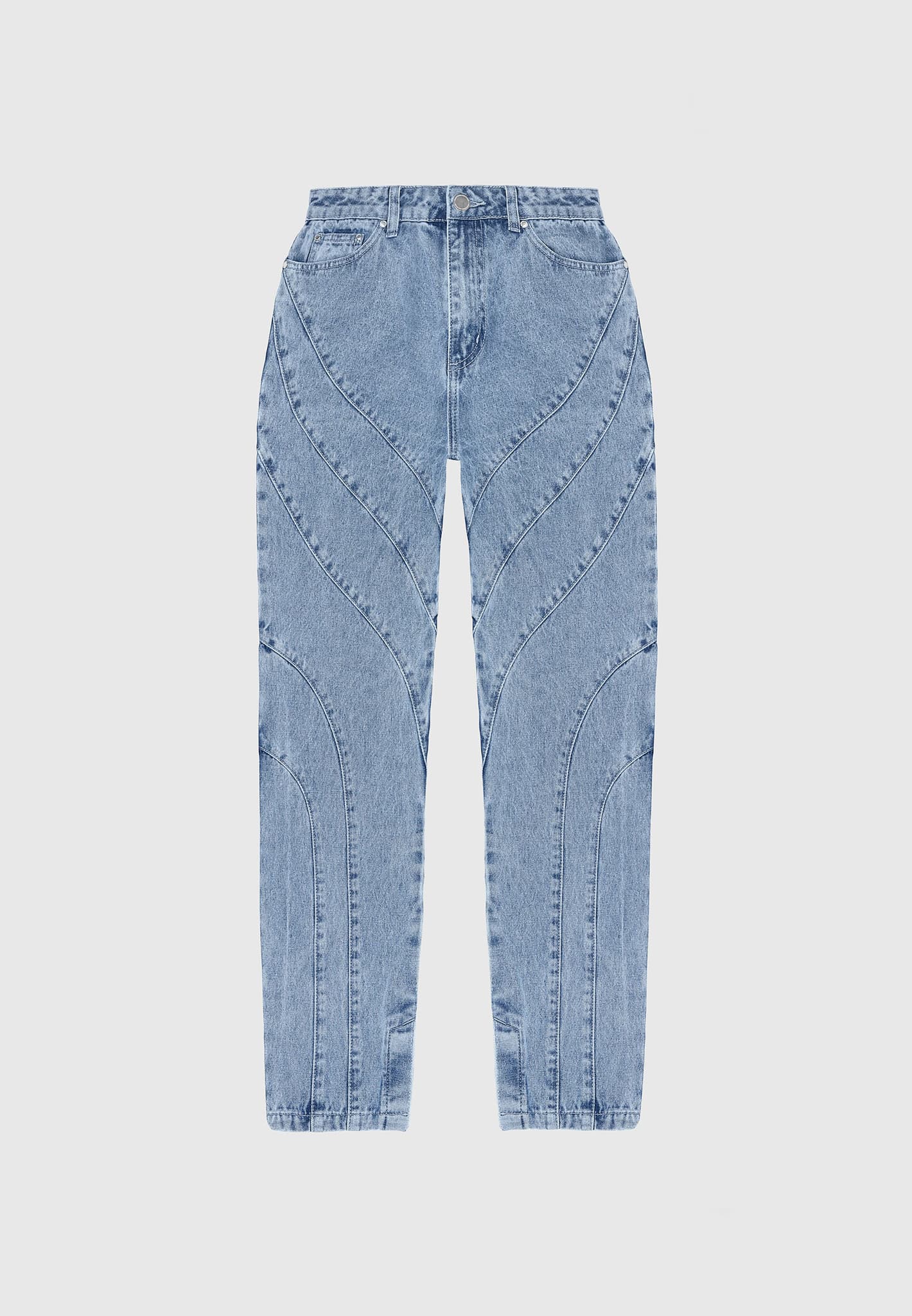 Contour Detail Mom Jeans - Mid Blue | Manière De Voir