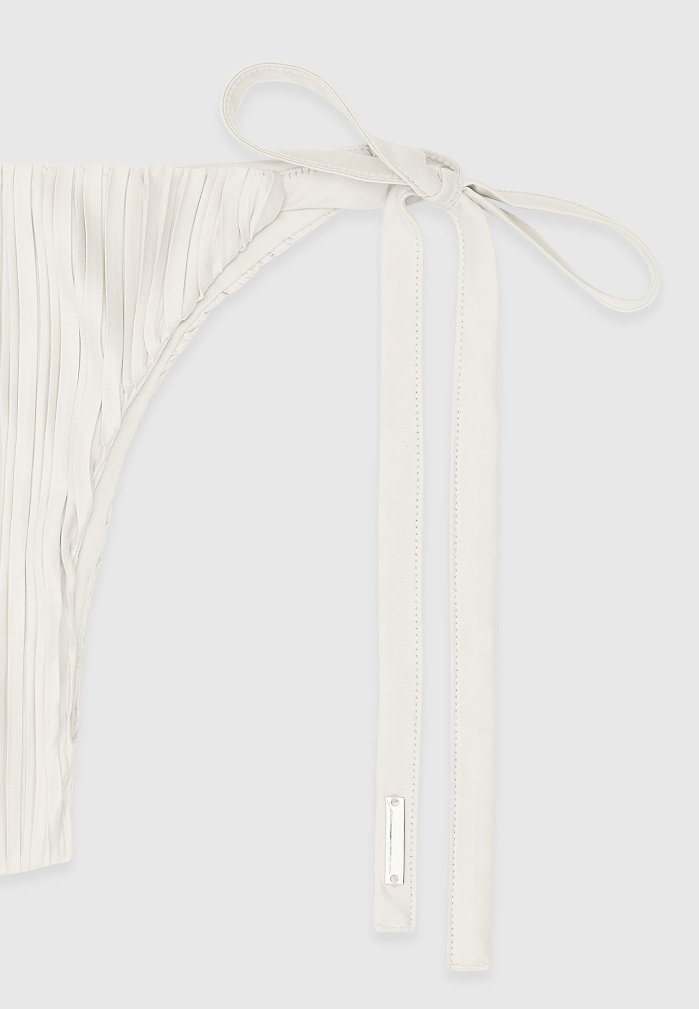 Pleated Satin Bikini Bottoms Off White Manière De Voir