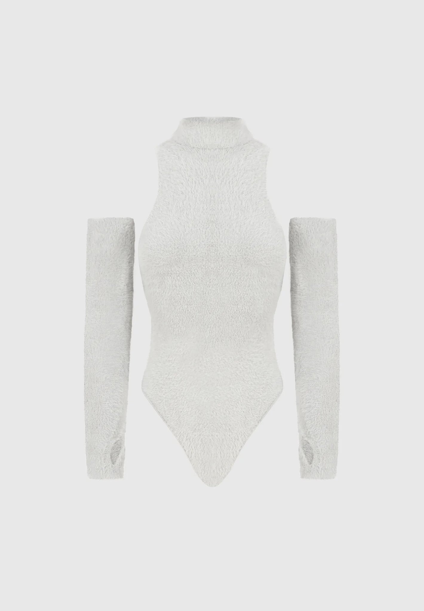 fuzzy-high-neck-bodysuit-with-sleeves-grey