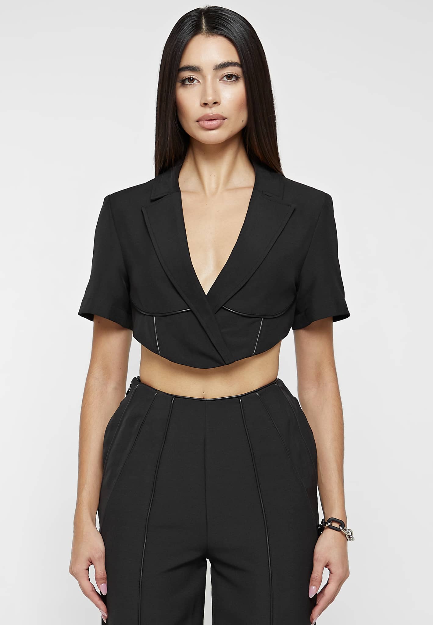 Corset Blazer Jacket - Black | Manière De Voir