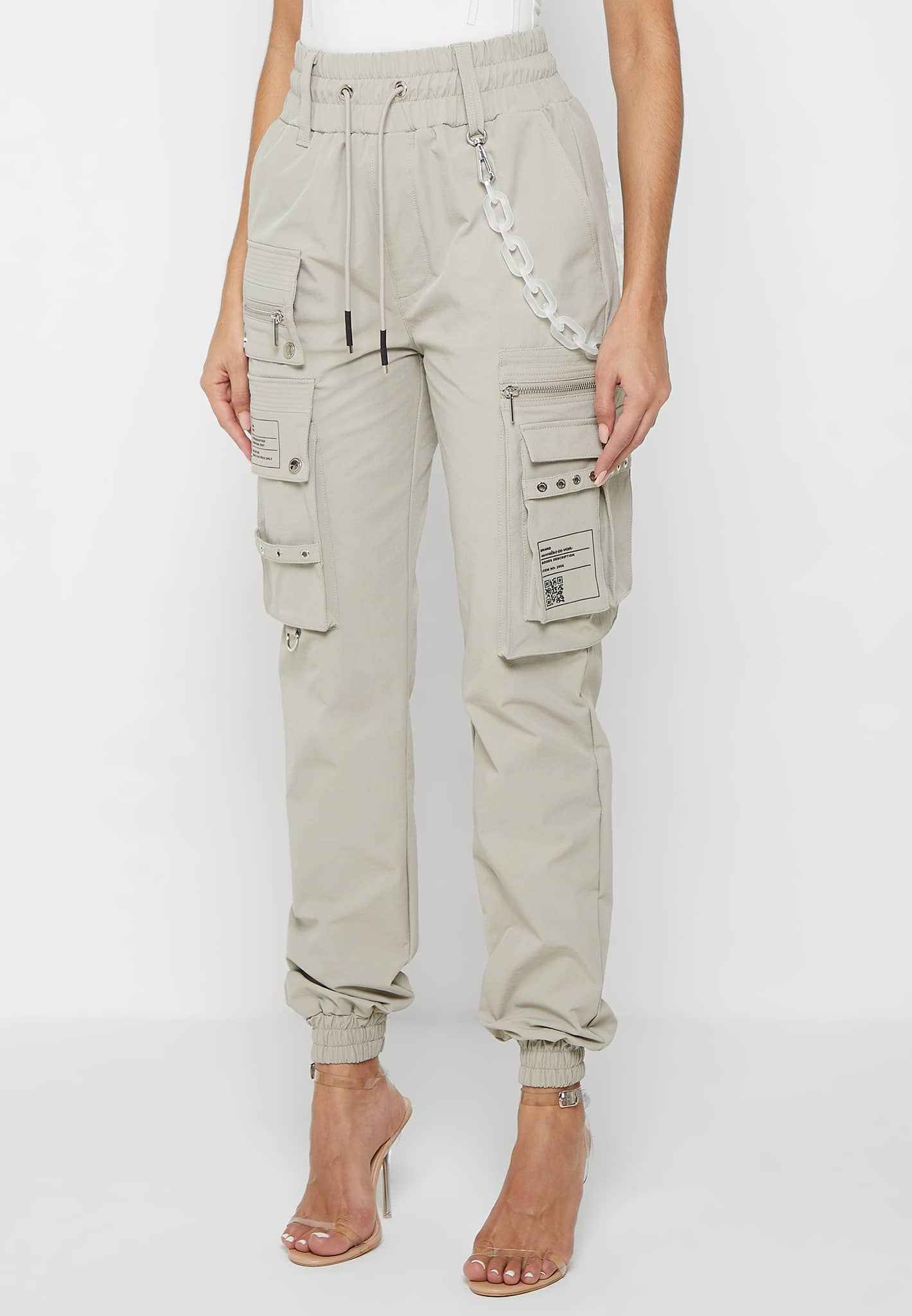 Womens Chain Trim Cargo Trousers  Boohoo UK