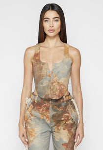 Art Corset Top - Multi