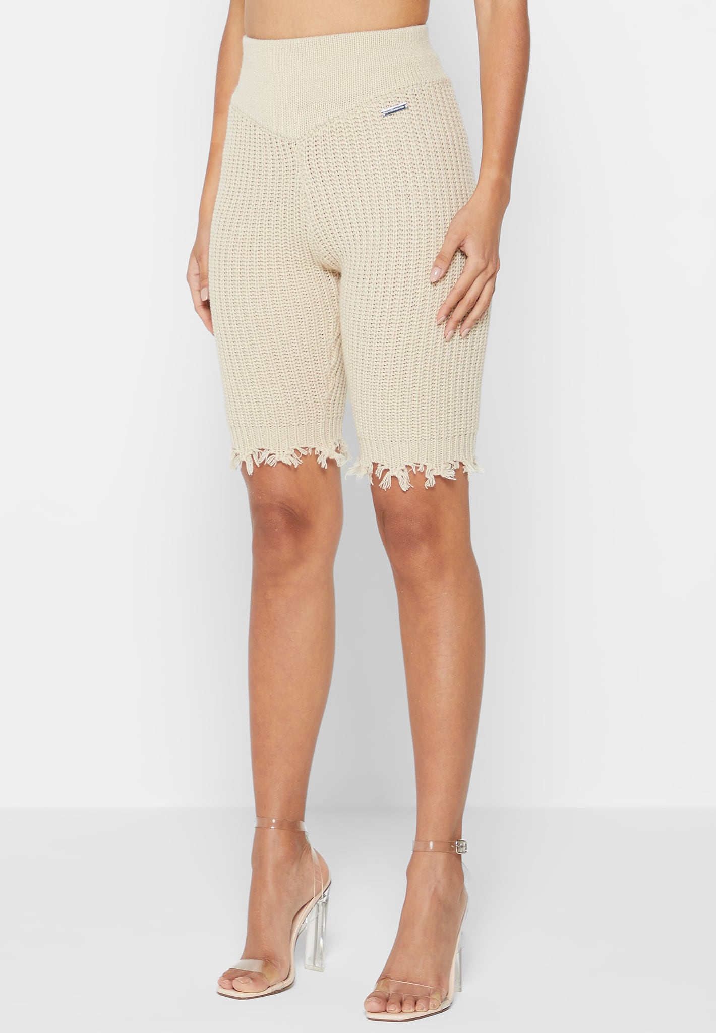 Distressed biker shorts discount