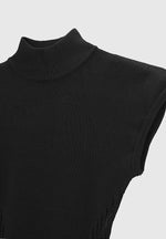 knitted-contour-dress-with-vegan-leather-sleeves-black