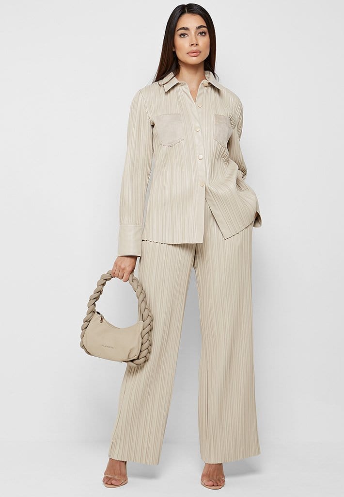 plisse-leather-shirt-beige