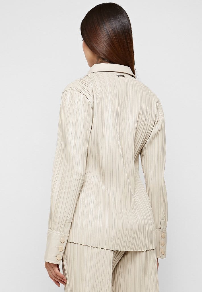 plisse-leather-shirt-beige