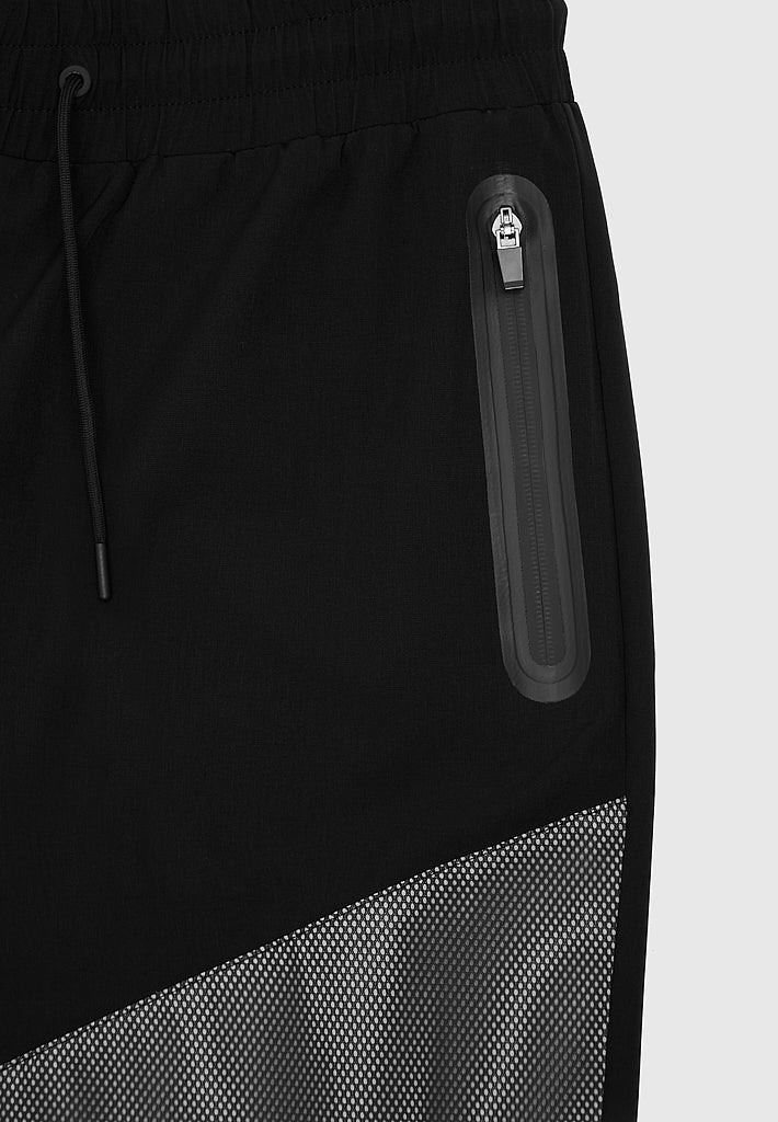 Reflective & Mesh Track Pants - Black | Manière De Voir