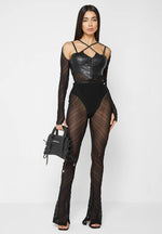 sheer-bodysuit-with-vegan-leather-corset-black