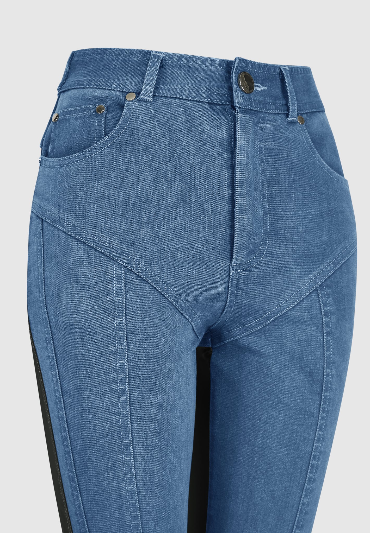 Leather denim jeans cheap