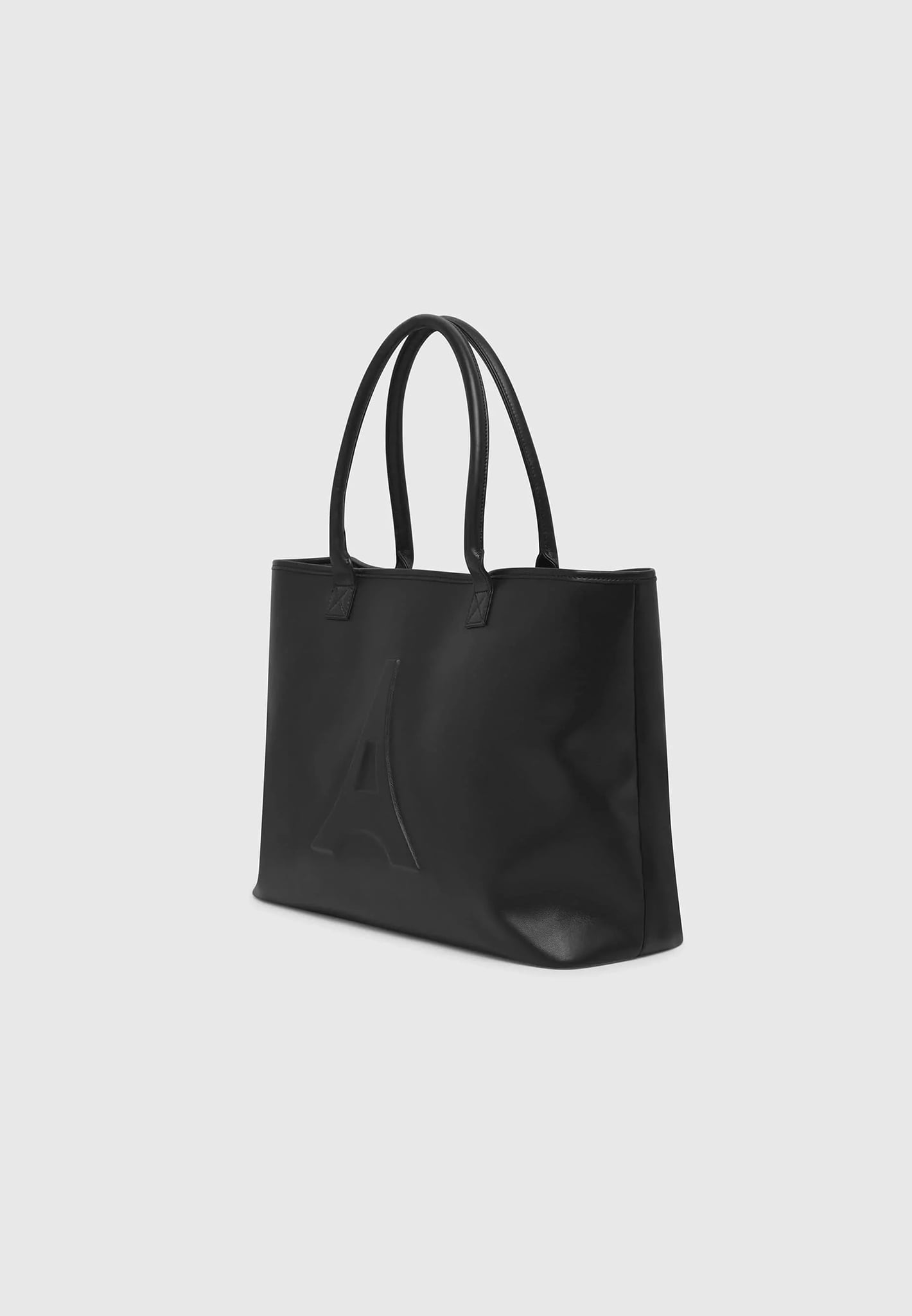 vegan-leather-embossed-eiffel-tote-black